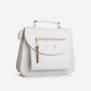 Womenâs White Handbag