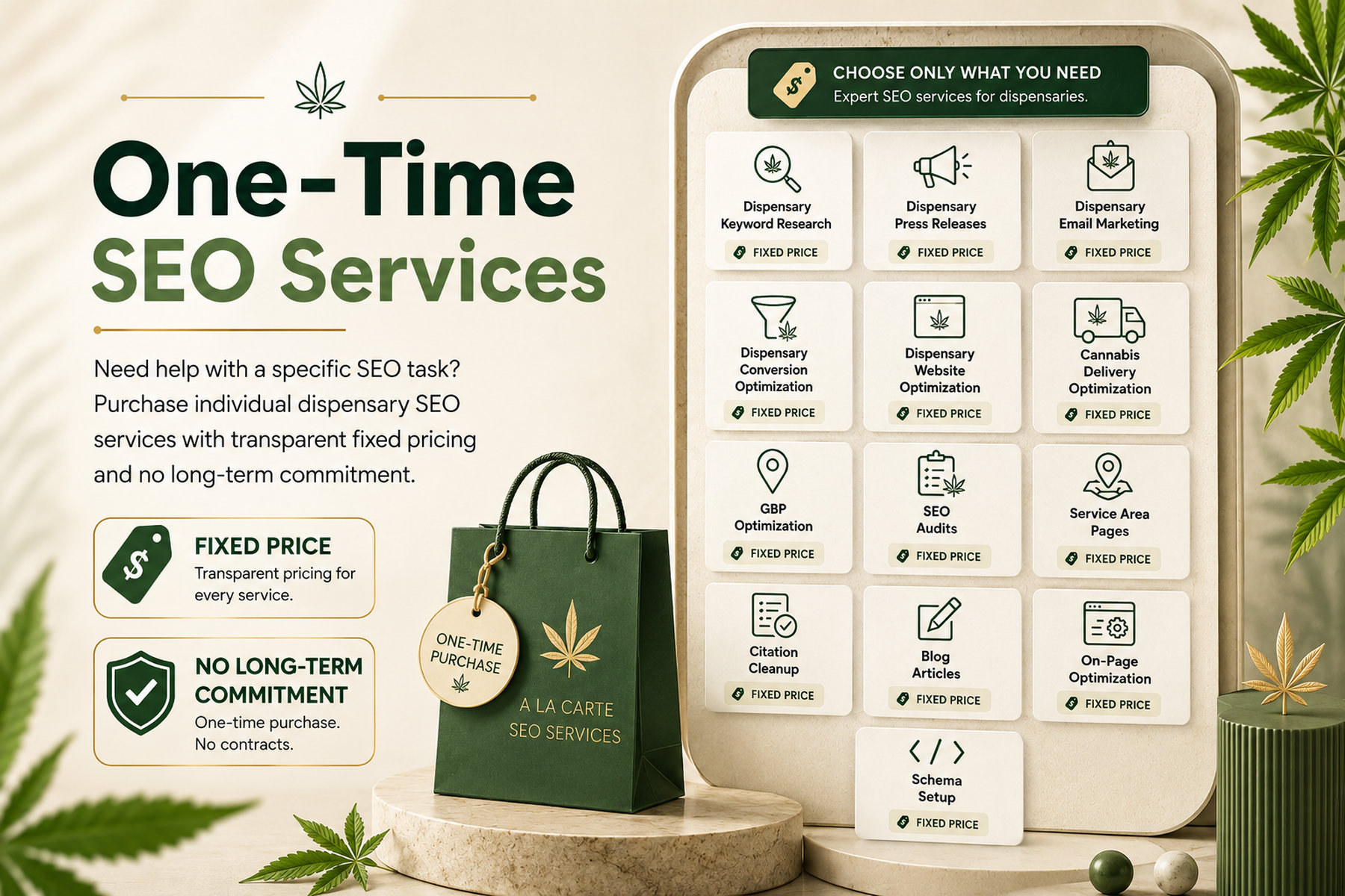 One-Time SEO Services for Dispensaries - Dispensary SEO Setup